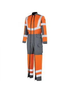 Combinaison De Travail Hivi Orange Fluo Et Gris Work Vision 2 Lafont