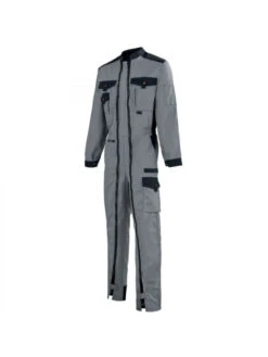 Combinaison De Travail Homme à Double Fermeture à Glissière Gris Et Noir Wire
