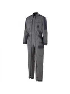 Combinaison De Travail Homme Double Fermeture à Glissière Gris Noir Wire
