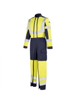 Combinaison De Travail Homme Jaune Hivi Et Bleu Marine Optic