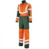 Combinaison De Travail Homme Orange Hivi Et Vert Fonce -Travail Professionnels Vêtements Magasin combinaison de travail homme orange hivi et vert fonce