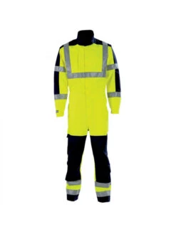 Combinaison Haute Visibilité Jaune Hivi Et Bleu Marine Rhea