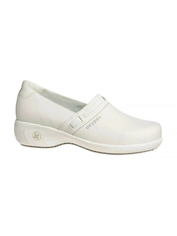 Escarpin Professionnel SRC En Cuir Blanc Lisbeth 3 Escarpin Professionnel SRC En Cuir Blanc Lisbeth
