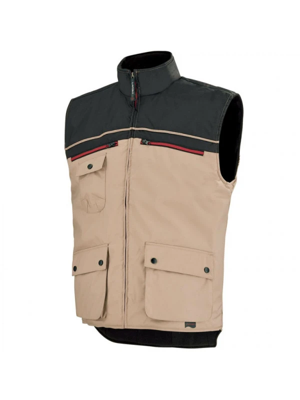 Gilet De Travail Body-warmer Beige Et Noir Adolphe Lafont 3 Gilet De Travail Body-warmer Beige Et Noir Adolphe Lafont