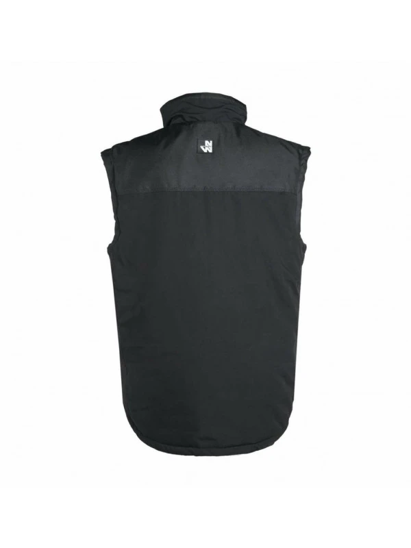 Gilet De Travail Sans Manches En Coton Noir Canvas 7 Gilet De Travail Sans Manches En Coton Noir Canvas – Image 5