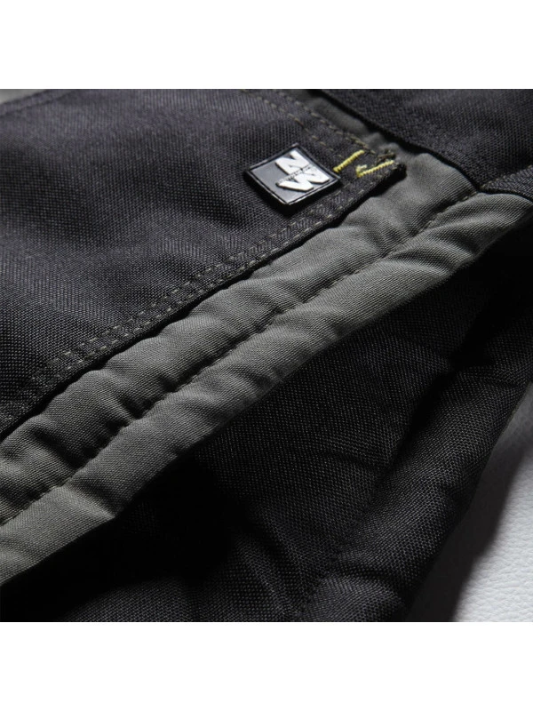 Gilet De Travail Sans Manches En Coton Vert Olive Et Noir Canvas 4 Gilet De Travail Sans Manches En Coton Vert Olive Et Noir Canvas – Image 2