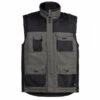 Gilet De Travail Sans Manches En Coton Vert Olive Et Noir Canvas -Travail Professionnels Vêtements Magasin gilet de travail sans manches en coton vert olive et noir canvas