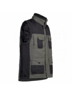 Gilet De Travail Sans Manches En Coton Vert Olive Et Noir Canvas 11 Gilet De Travail Sans Manches En Coton Vert Olive Et Noir Canvas -Travail Professionnels Vêtements Magasin gilet de travail sans manches en coton vert olive et noir canvas 4