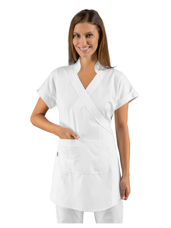 Kimono Cache Coeur Blanc D'esthéticienne Isacco 3 Kimono Cache Coeur Blanc D'esthéticienne Isacco