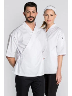 Kimono De Cuisine Blanche Unisexe Japan Chef -Travail Professionnels Vêtements Magasin kimono de cuisine blanche unisexe japan chef 2