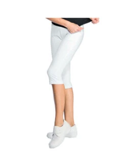 Leggings 3/4 Blanc Femme -Travail Professionnels Vêtements Magasin leggings 3 4 blanc femme 2