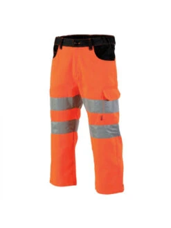 Pantacourt De Travail Hivi Orange Fluo Et Noir Galilee
