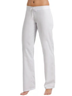 Pantalon Blanc Taille Basse Elastique