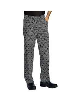 Pantalon Cuisinier Noir Blanc