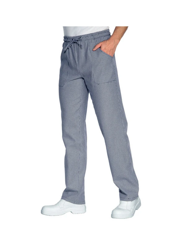 Pantalon Cuisinier Pied De Poule Bleu 3 Pantalon Cuisinier Pied De Poule Bleu