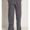 Pantalon De Cuisine Homme Rayé Noir Et Blanc -Travail Professionnels Vêtements Magasin pantalon de cuisine homme raye noir et blanc