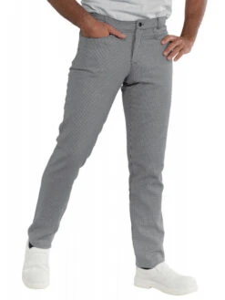 Pantalon De Cuisine Pied De Poule Noir Et Blanc, Coupe Slim 5 Pantalon De Cuisine Pied De Poule Noir Et Blanc, Coupe Slim -Travail Professionnels Vêtements Magasin pantalon de cuisine pied de poule noir et blanc coupe slim 1