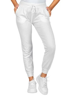Pantalon De Travail Femme Blanc Stretch Olympia