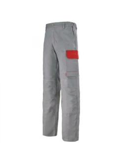 Pantalon De Travail Gris Acier Et Rouge Empire Muffler