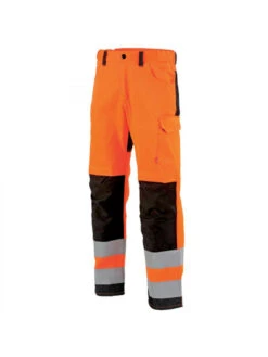Pantalon De Travail Homme Hivi Orange Fluo Et Noir Star