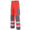 Pantalon De Travail Hivi Rouge Et Gris Acier Mars A. Lafont -Travail Professionnels Vêtements Magasin pantalon de travail haute visibilite rouge fluo et gris protect hivi