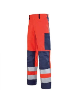 Pantalon De Travail Homme Rouge Hivi Et Bleu Marine Mars