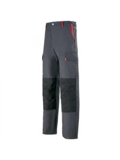 Pantalon De Travail Homme Charbon Et Rouge