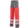 Pantalon De Travail Haute Visibilité Rouge Hivi Et Gris 1 Pantalon De Travail Haute Visibilité Rouge Hivi Et Gris -Travail Professionnels Vêtements Magasin pantalon de travail homme rouge hivi et gris acier iris