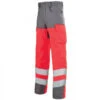 Pantalon De Travail Rouge Hivi / Gris Acier -Travail Professionnels Vêtements Magasin pantalon de travail rouge hivi gris acier