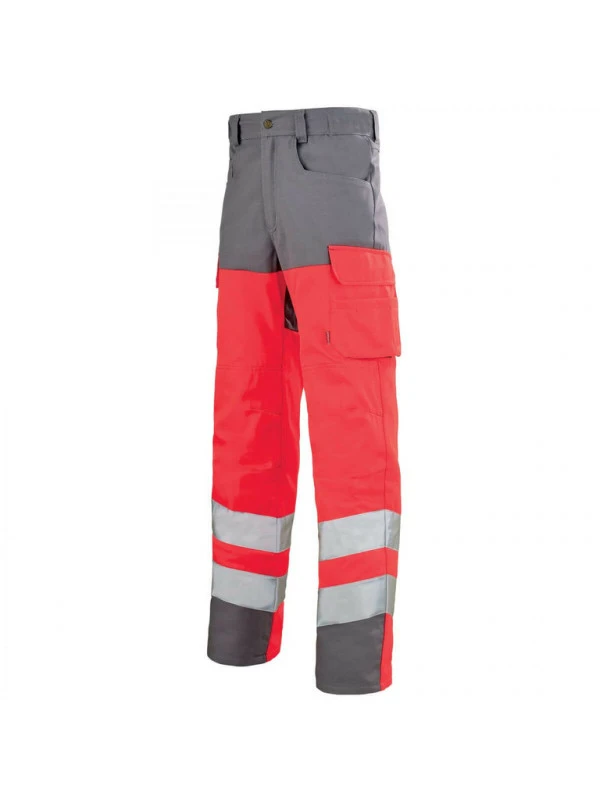 Pantalon De Travail Rouge Hivi / Gris Acier 3 Pantalon De Travail Rouge Hivi / Gris Acier