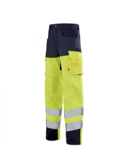 Pantalon Haute Visibilitéjaune Hivi / Bleu Marine Pupil