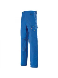 Pantalon Homme Bleu De Travail Avec Ceinture Reglagble A. Lafont