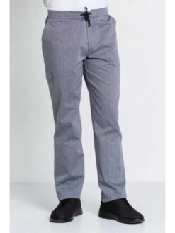 Pantalon Homme Taille élastique Rayures Bleu Marine