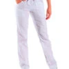 Pantalon Mixte Taille Elastique Blanc 100% Coton