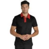 Polo Miami Unisexe Stretch Noir Rouge -Travail Professionnels Vêtements Magasin polo miami unisexe stretch noir rouge