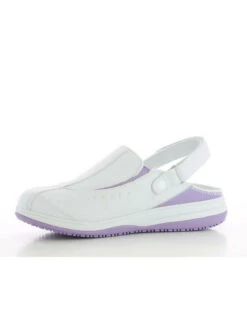 Sabot Hôpital Blanc Et Parme Pour Infirmière, Marque Oxypas 10 Sabot Hôpital Blanc Et Parme Pour Infirmière, Marque Oxypas -Travail Professionnels Vêtements Magasin sabot hopital blanc et parme pour infirmiere marque oxypas 3