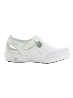 Sabot Médical En Cuir Blanc Lilia Oxypas