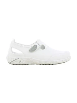 Sabot Médical En Cuir Blanc Oxypas Lina