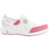 Sabot Médical En Cuir Lilia Oxypas Blanc Et Rose