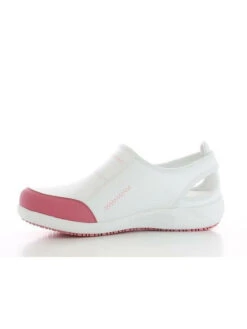 Sabot Médical En Cuir Lilia Oxypas Blanc Et Rose -Travail Professionnels Vêtements Magasin sabot medical en cuir lilia oxypas blanc et rose 3
