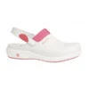 Sabot Professionnel En Cuir Blanc Et Rose Doria Oxypas -Travail Professionnels Vêtements Magasin sabot professionnel en cuir blanc et rose doria oxypas