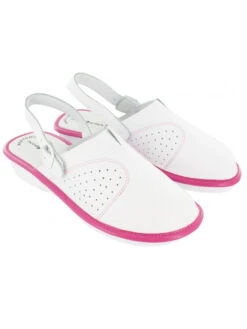 Sabots Médical Rose Cuir Souple Sans EmboutFemme Anna Nordways -Travail Professionnels Vêtements Magasin sabots medical rose cuir souple sans embout femme anna nordways 1