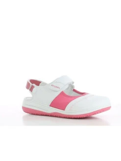 Sandale Médicale Blanche Et Rose SRC ESD Oxypas Melissa -Travail Professionnels Vêtements Magasin sandale medicale blanche et rose src esd oxypas melissa 3