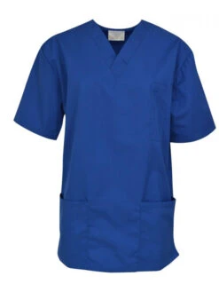 Casaque Bleu Manches Courtes Chad -Travail Professionnels Vêtements Magasin scrub royal blue 1 3