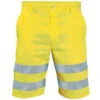 Short De Travail Haute Visibilité Jaune Fluo Hivi -Travail Professionnels Vêtements Magasin short de travail haute visibilite jaune fluo hivi