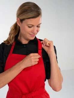 Tablier Bavette De Service Mixte Rouge ANDREA 10 Tablier Bavette De Service Mixte Rouge ANDREA -Travail Professionnels Vêtements Magasin tablier bavette de service mixte rouge andrea 3