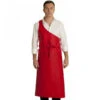Tablier De Boucher Parisien Rouge 100% Coton -Travail Professionnels Vêtements Magasin tablier de boucher parisien rouge 100 coton