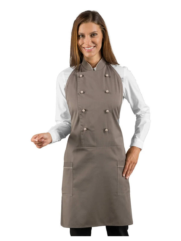 Tablier De Cuisine Beige Foncé Unisexe Isacco 3 Tablier De Cuisine Beige Foncé Unisexe Isacco