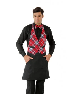 Tablier Garçon De Café Garçon Tartan 407 -Travail Professionnels Vêtements Magasin tablier garcon de cafe garcon tartan 407 1