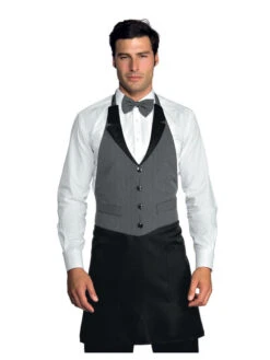 Tablier Garçon De Café Victor Fines Rayéres Noir